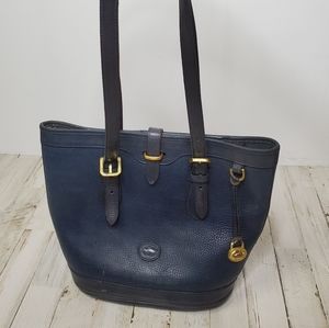 Vintage Dooney & Bourke Blue Bucket Bag Purse